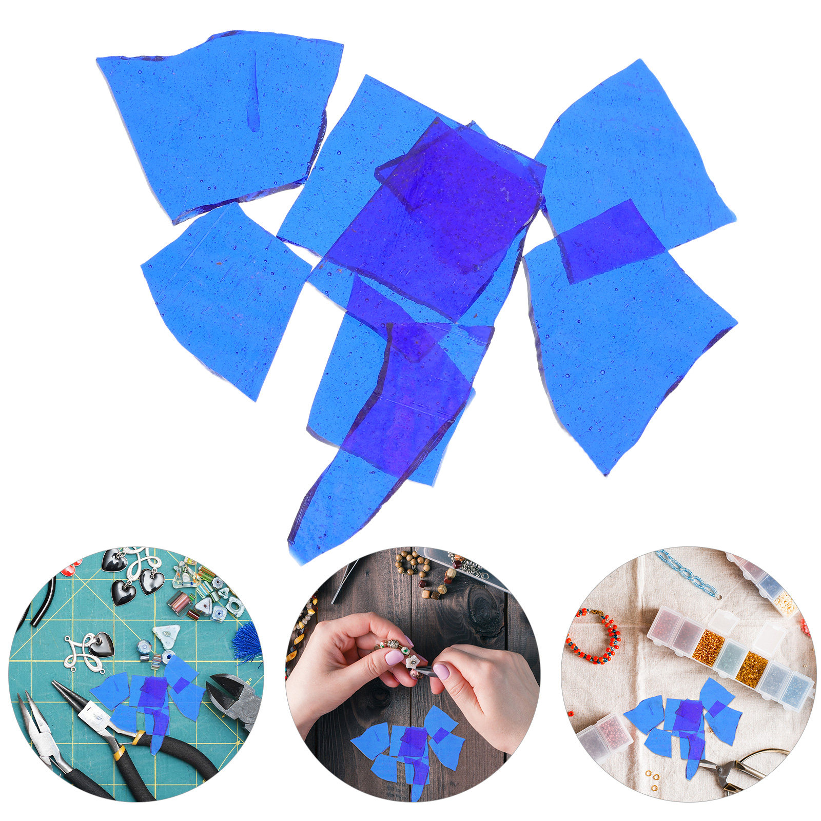 Colored Glass Slices Confetti  - The Art And Craft Of Jewelry のレビューと価格