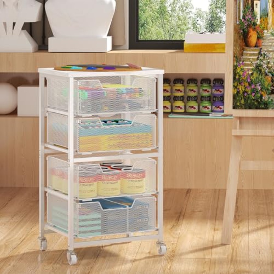 4-Drawer Rolling Storage Cart  - Art Craft Usa のレビューと価格