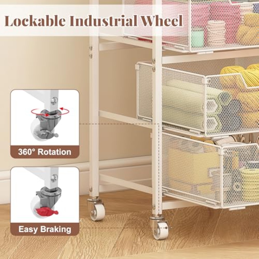 4-Drawer Rolling Storage Cart  - Art Craft Usa のレビューと価格