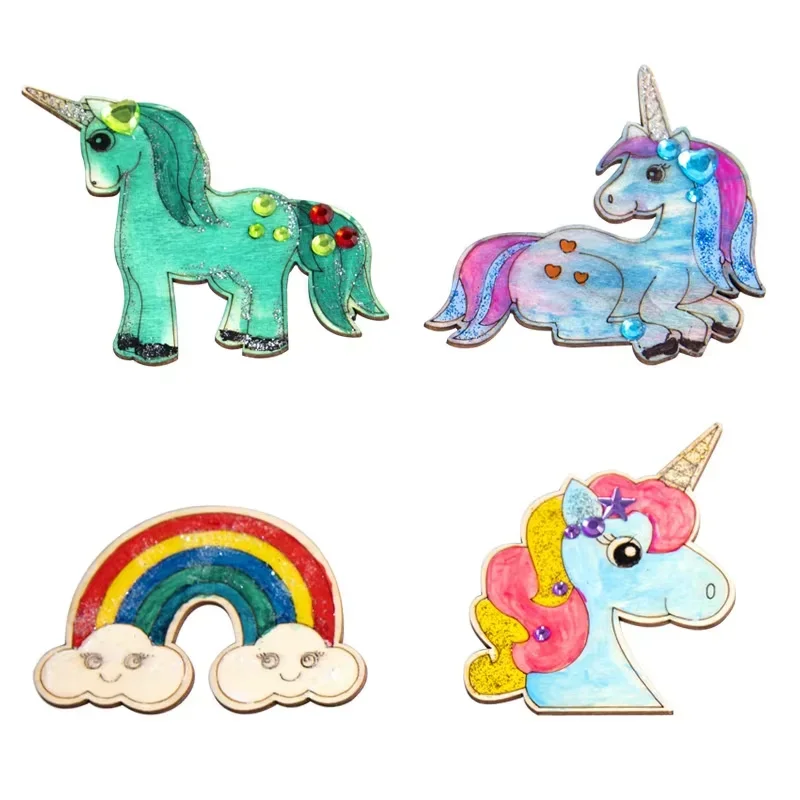 24Pcs Unicorn Wooden Craft Set - Art Craft Unicorn のレビューと価格