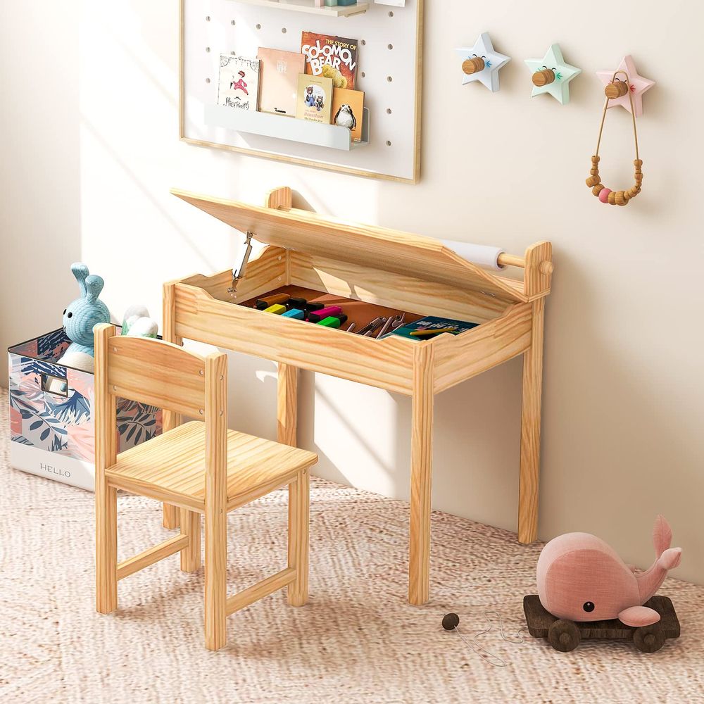 Kids Table and Chair Set, Flip - Art Craft For Kindergarten のレビューと価格