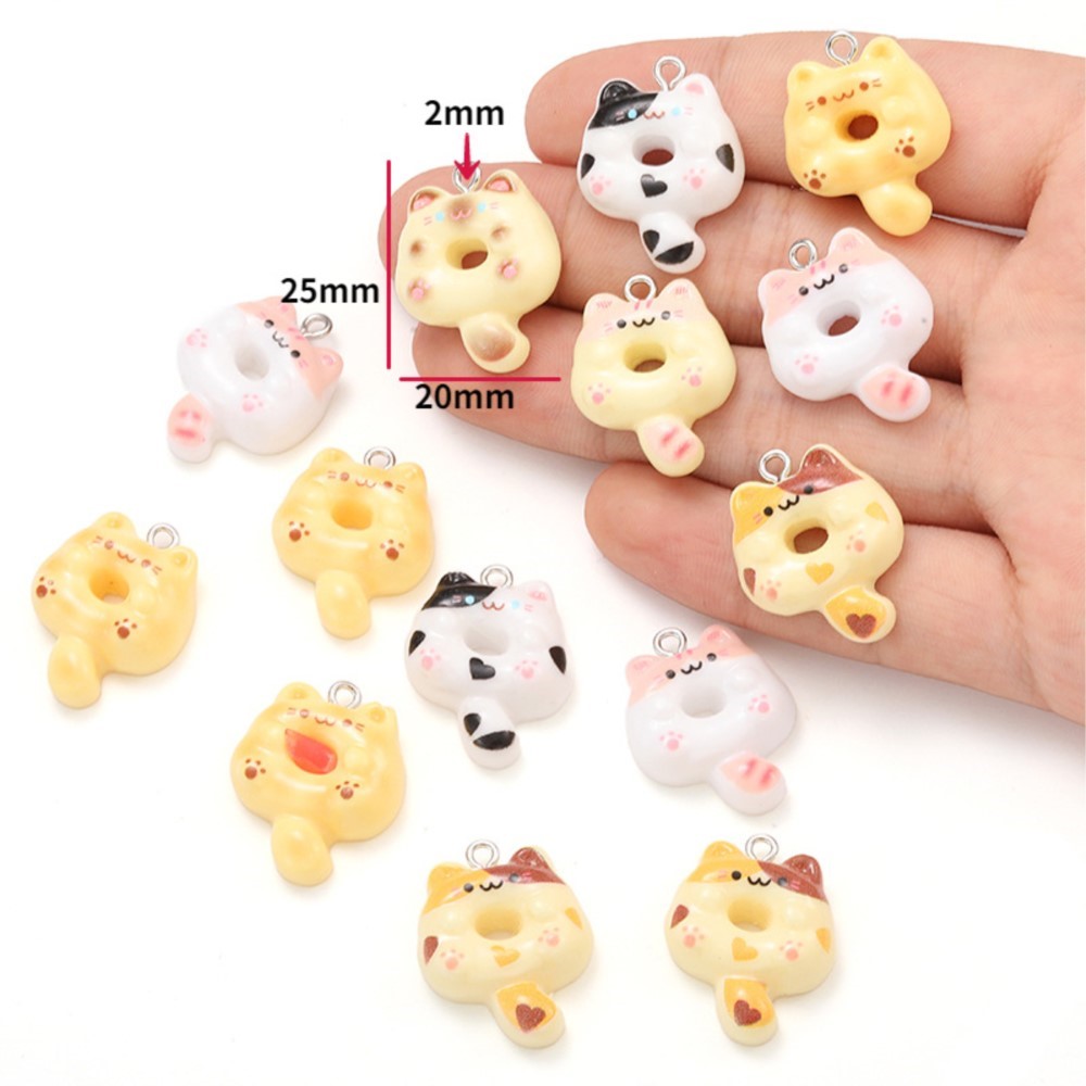 10Pcs Kawaii Cartoon Cat Resin - Art Craft Gifts のレビューと価格