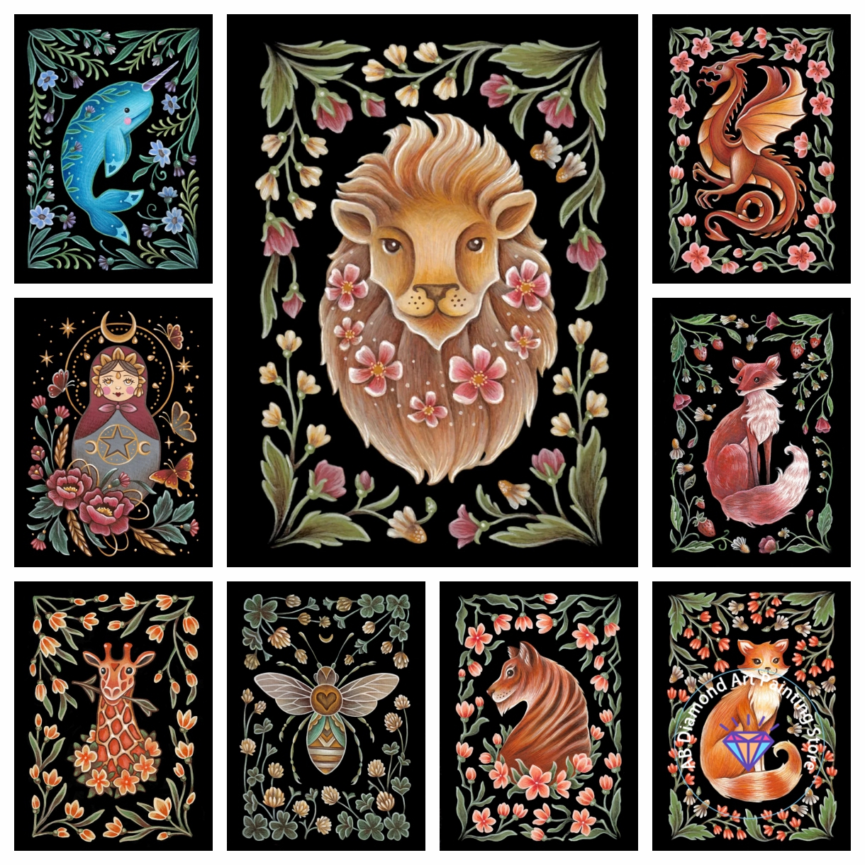 Vintage Bat Owl Goat Hedgehog  - Art Craft Lion のレビューと価格