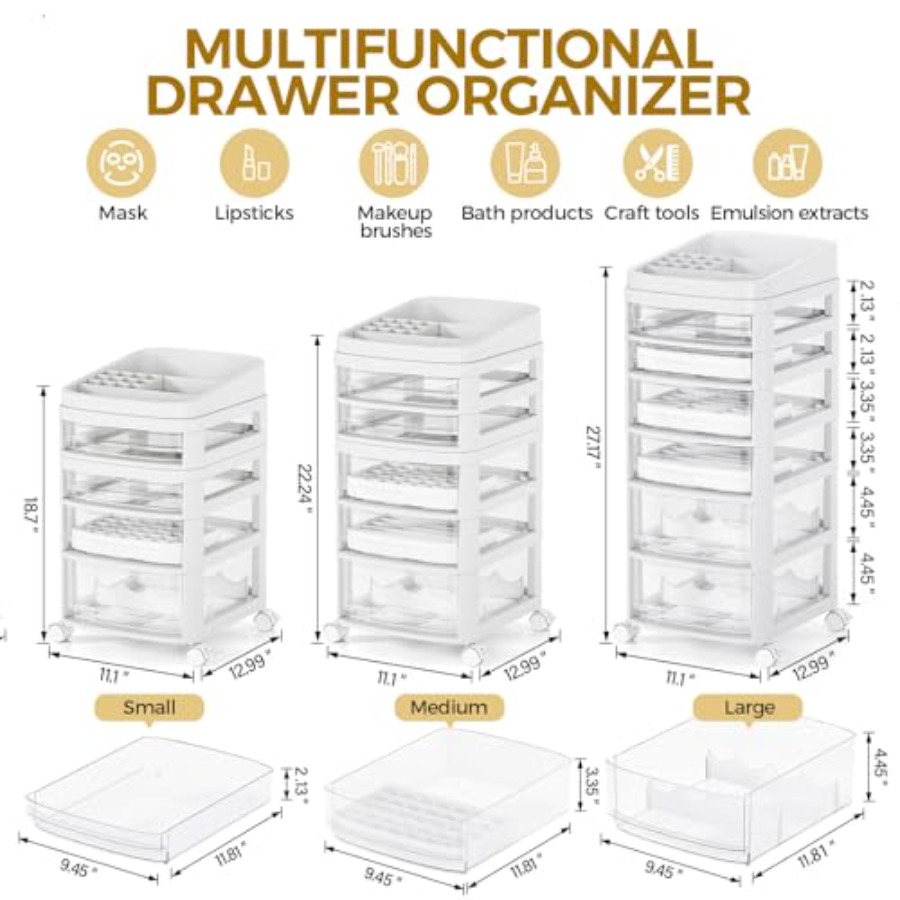 Rolling Cart with 6 Drawers Cl - Art Craft Usa のレビューと価格