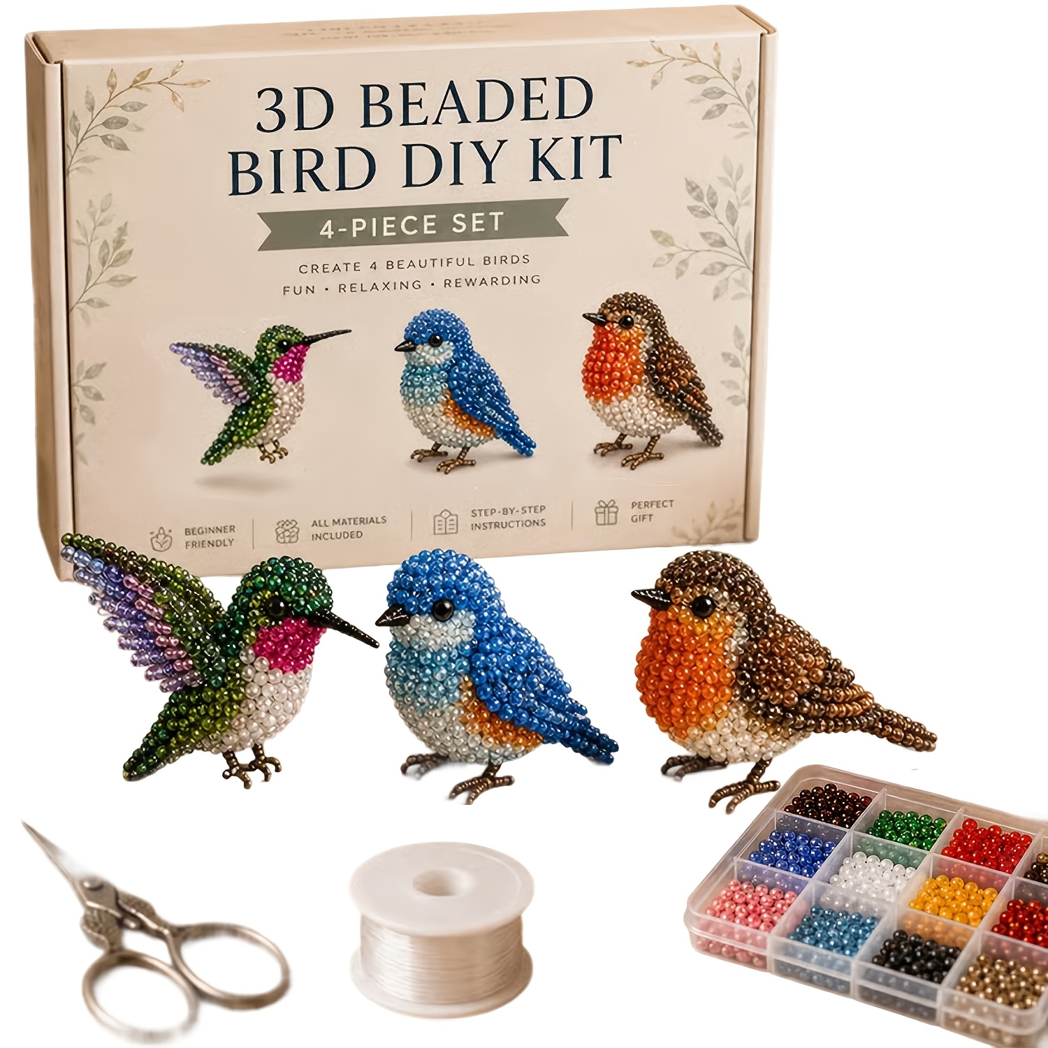 2026 Mini 3D Beaded Animal Set - Art & Craft Supplies のレビューと価格