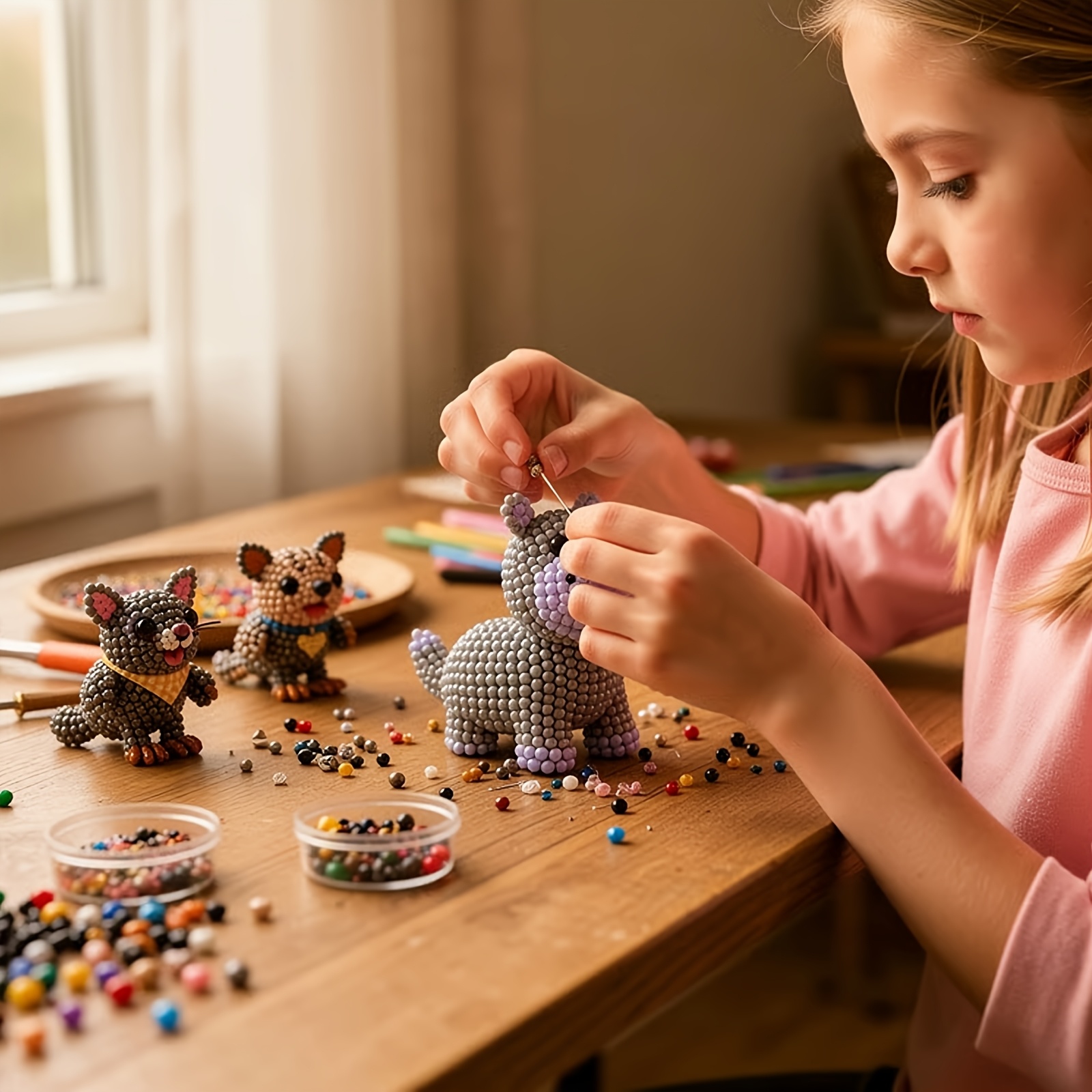 2026 Mini 3D Beaded Animal Set - Art & Craft Supplies のレビューと価格