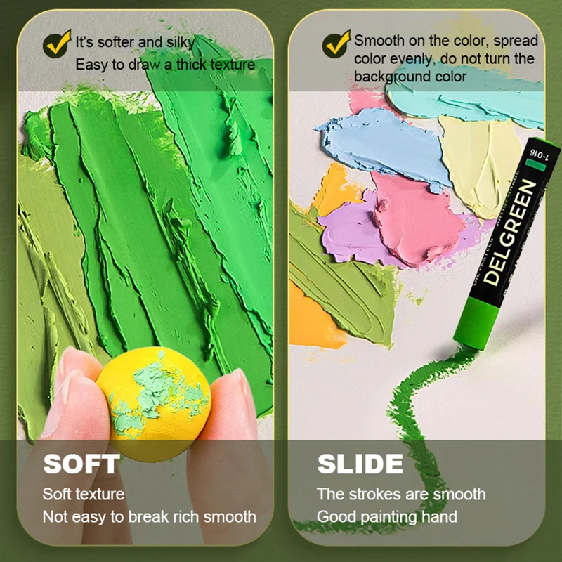 DELGREEN Artist Soft Oil Paste - Chalk Pastel Set のレビューと価格