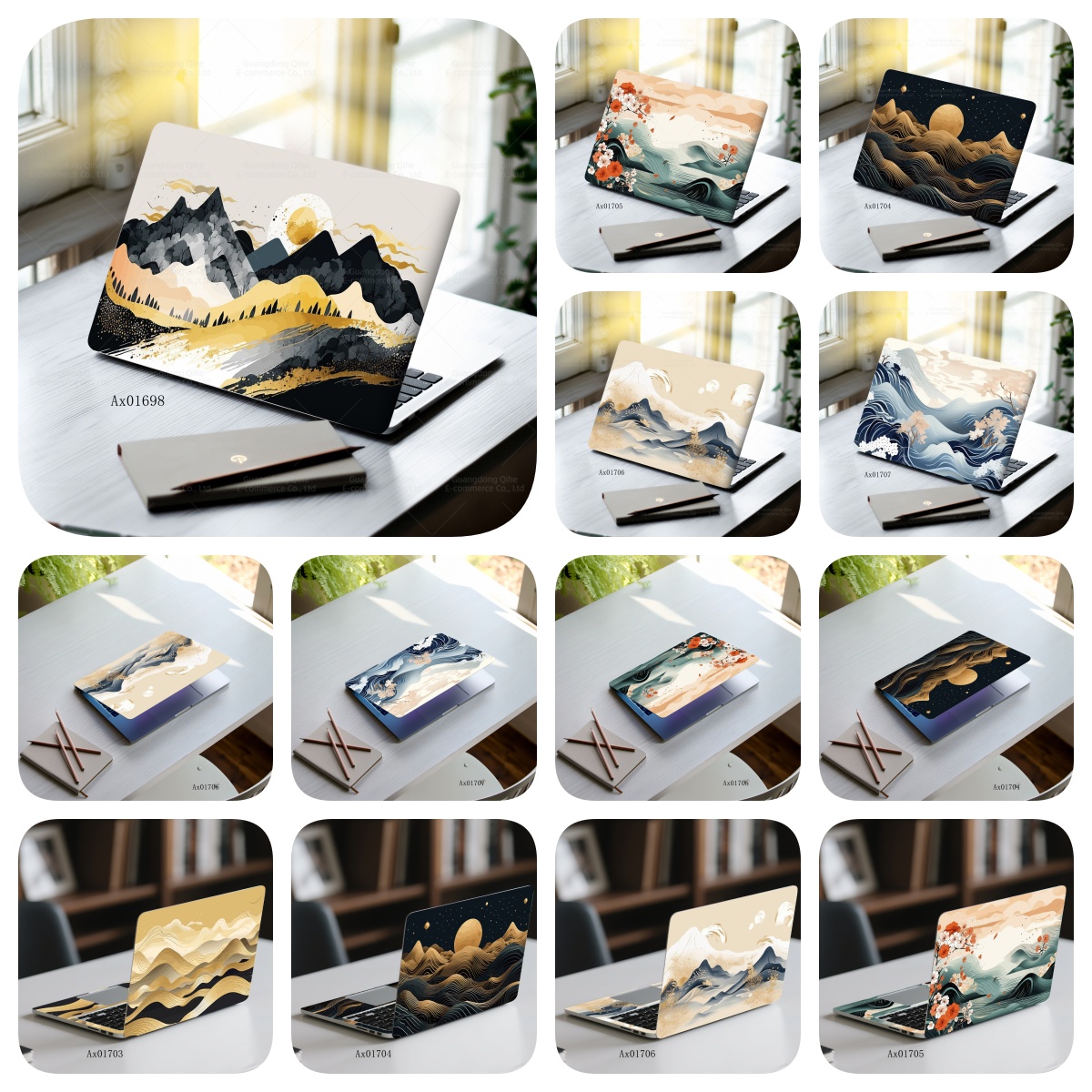 Minimalist Mountain Wave Lapto - Art Craft Notebook のレビューと価格