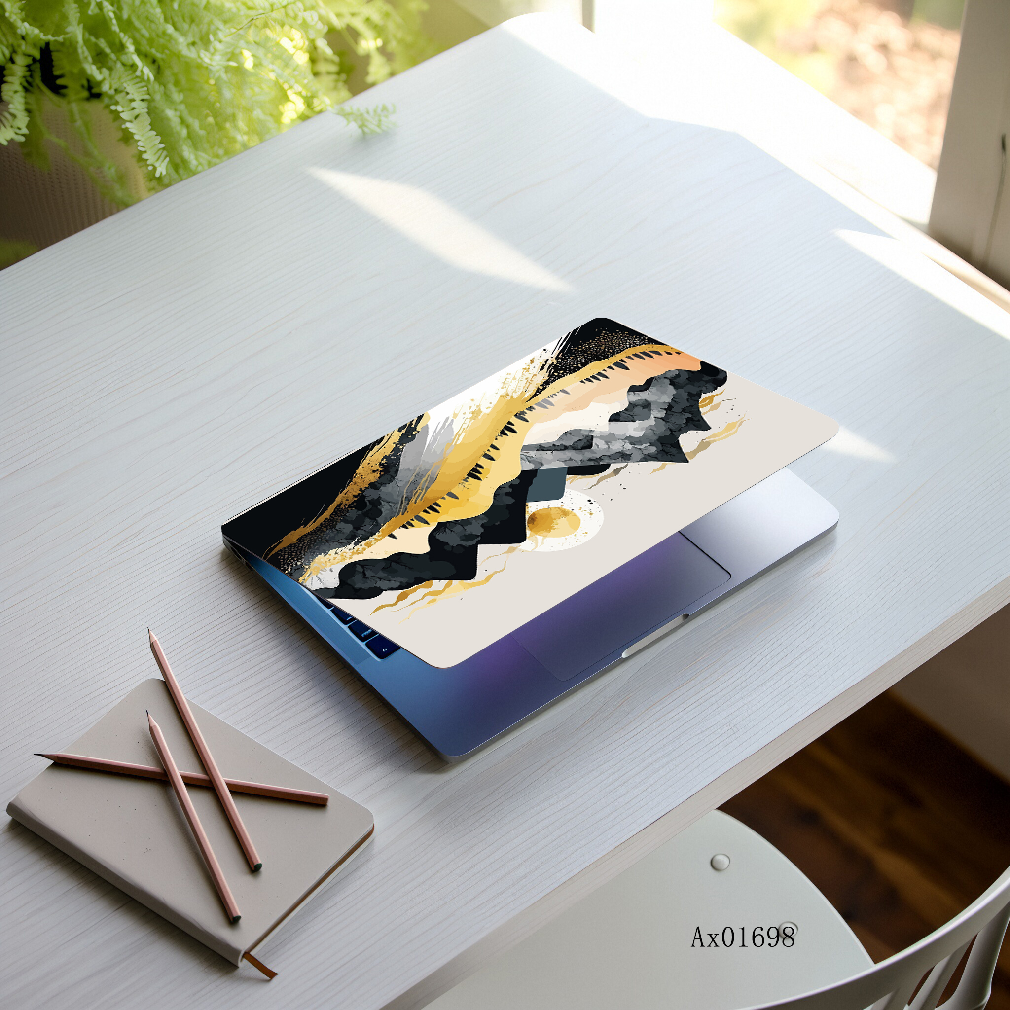 Minimalist Mountain Wave Lapto - Art Craft Notebook のレビューと価格