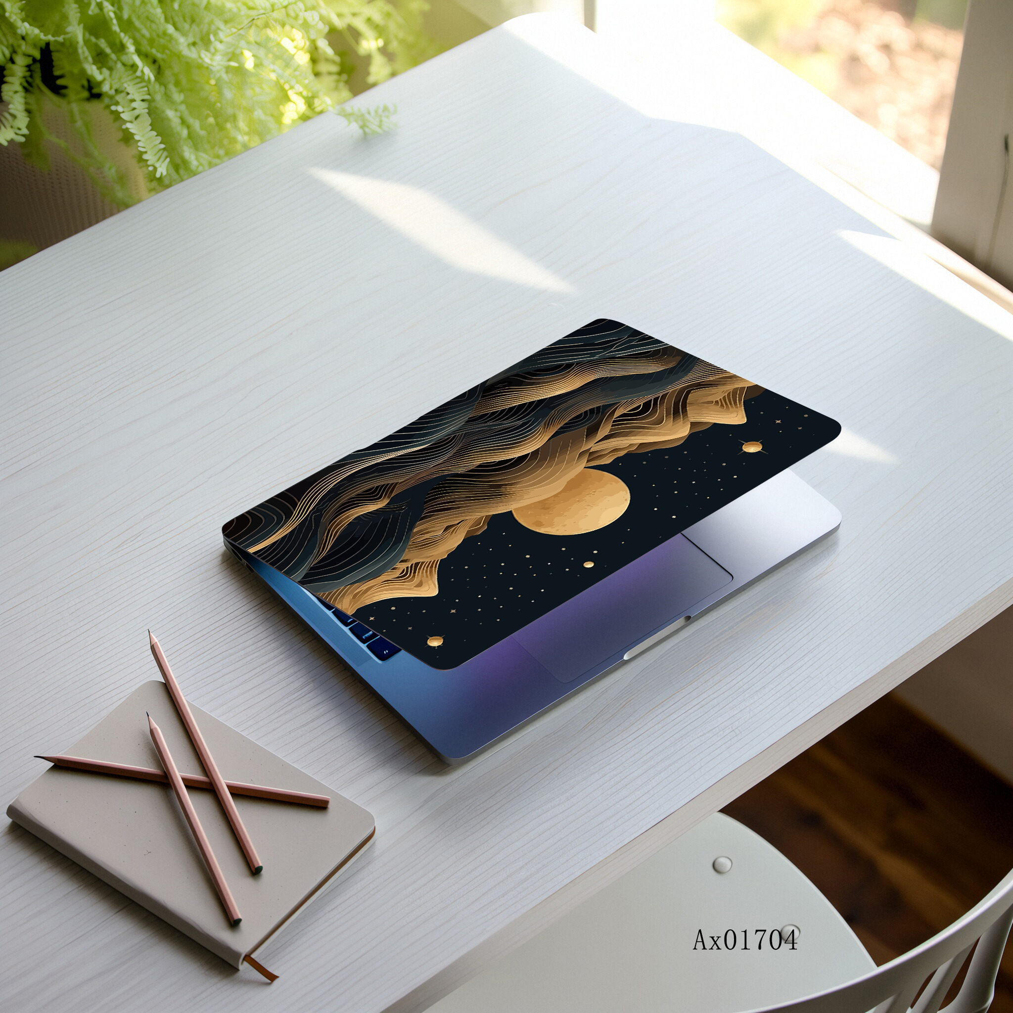 Minimalist Mountain Wave Lapto - Art Craft Notebook のレビューと価格