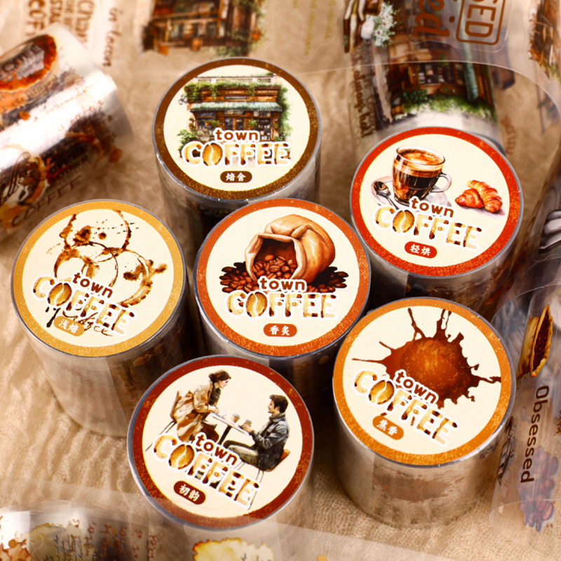 Vintage Coffee Themed PET Wash - Art Craft Notebook のレビューと価格