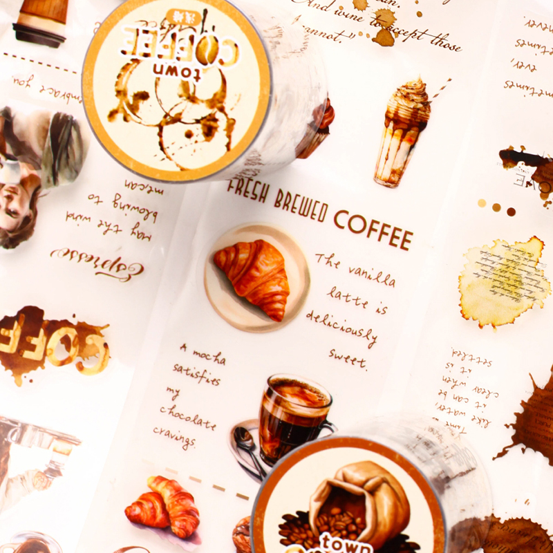 Vintage Coffee Themed PET Wash - Art Craft Notebook のレビューと価格