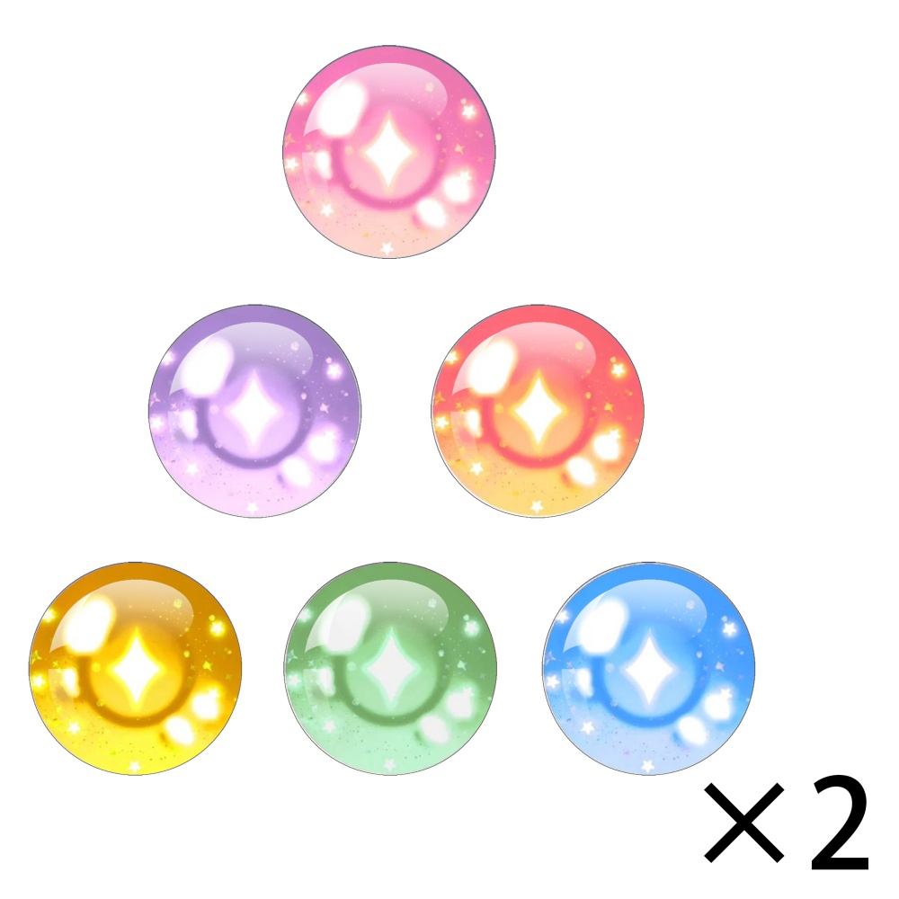 Colorful Cat Eye 6 Pairs Glass - Dinosaur And Craft のレビューと価格