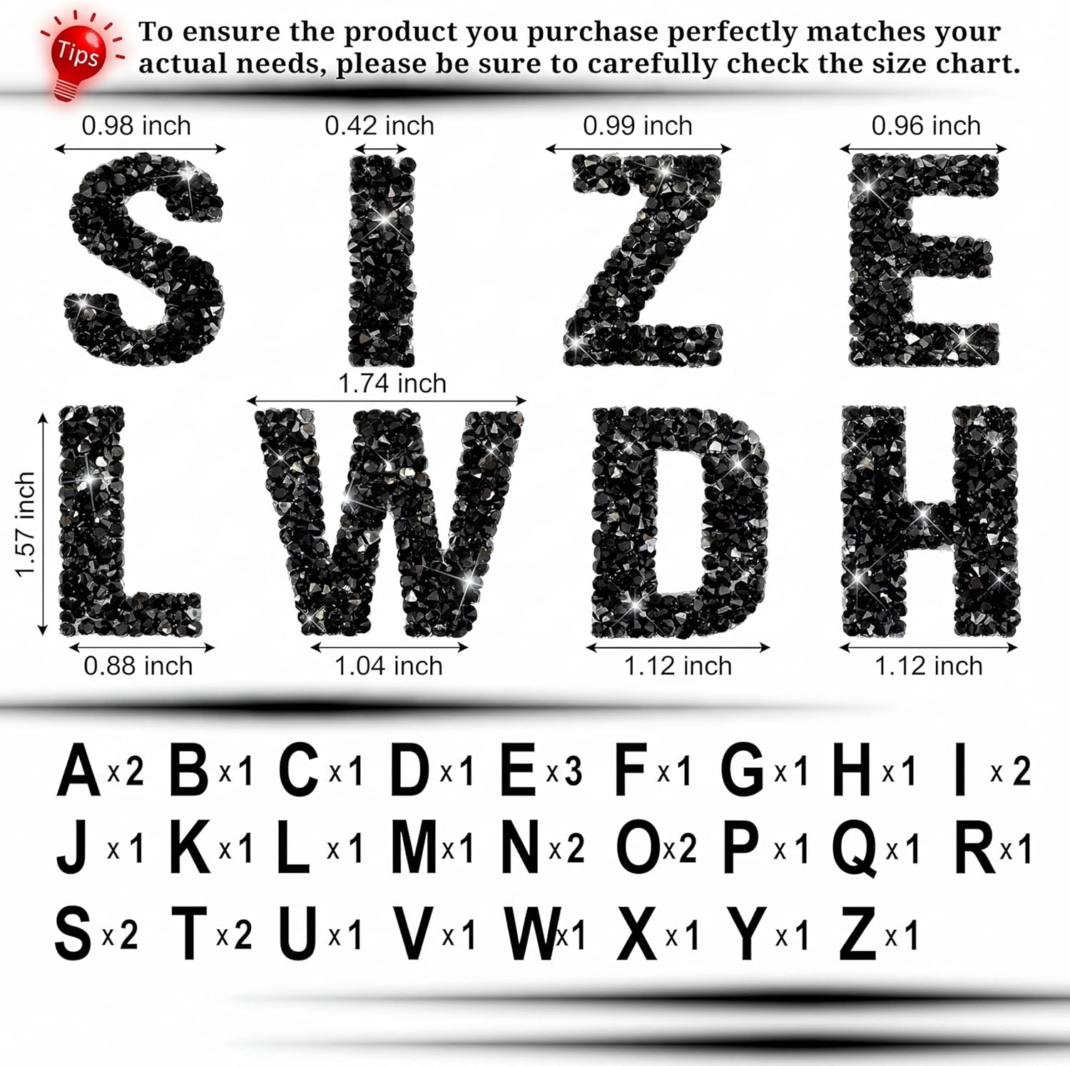 34Pcs Resin Rhinestone Alphabe - Art And Craft Letter Z のレビューと価格