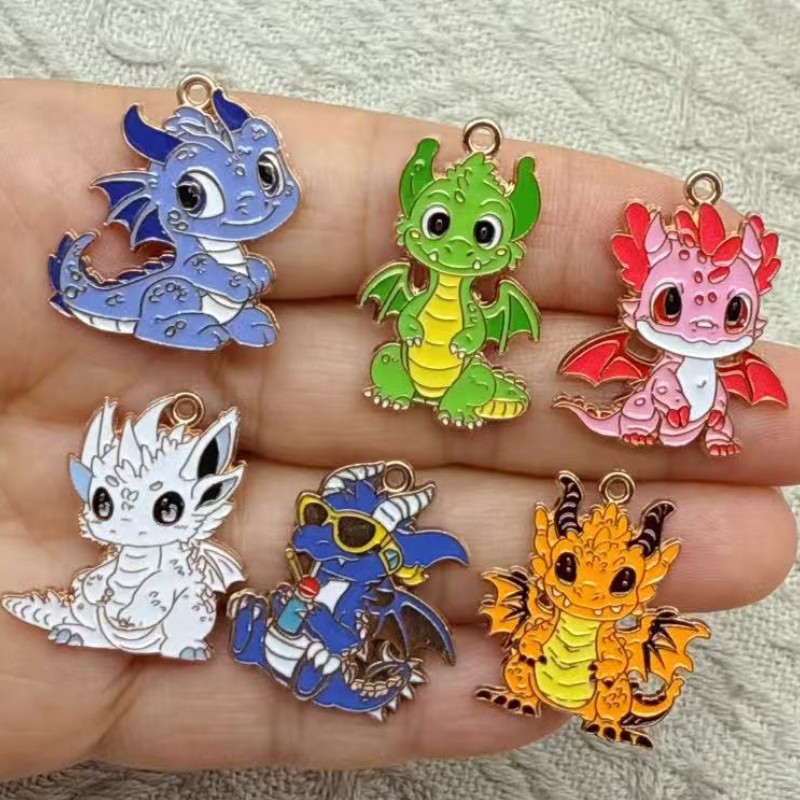 10pcs cartoon Dinosaur Charm J - Dinosaur And Craft のレビューと価格