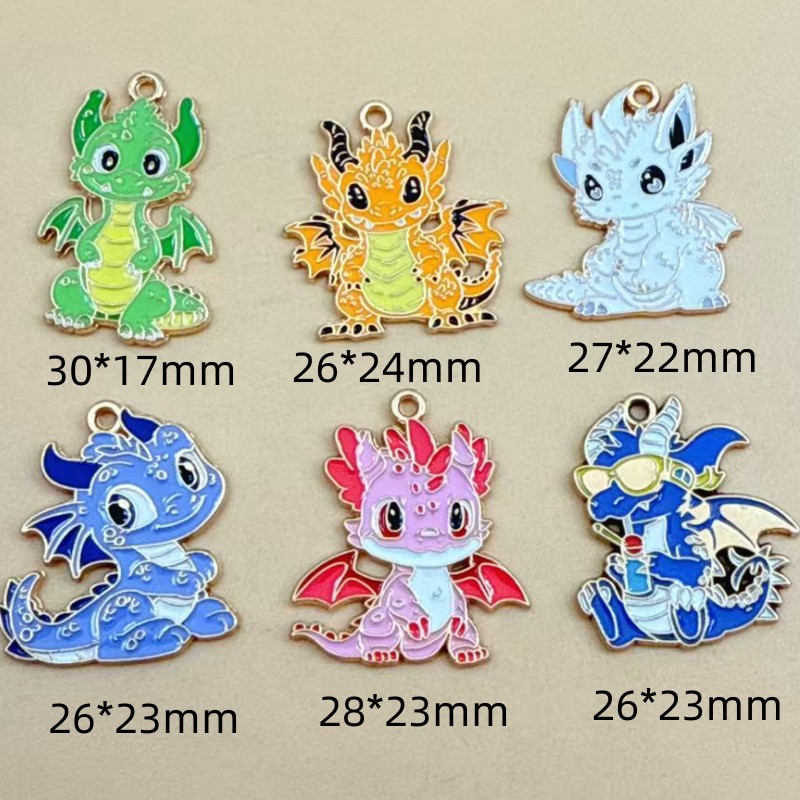 10pcs cartoon Dinosaur Charm J - Dinosaur And Craft のレビューと価格