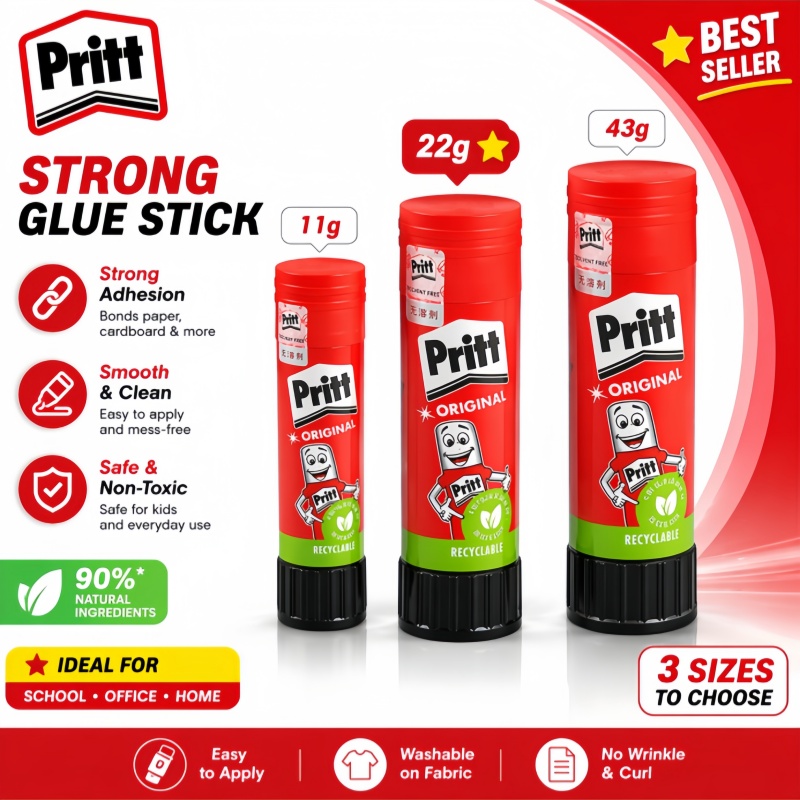 Original Pritt Glue Stick Non- - Art Craft 5 Year Old のレビューと価格