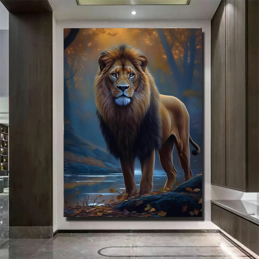 5D Diamond Art Kit Jungle Anim - Art Craft Lion のレビューと価格