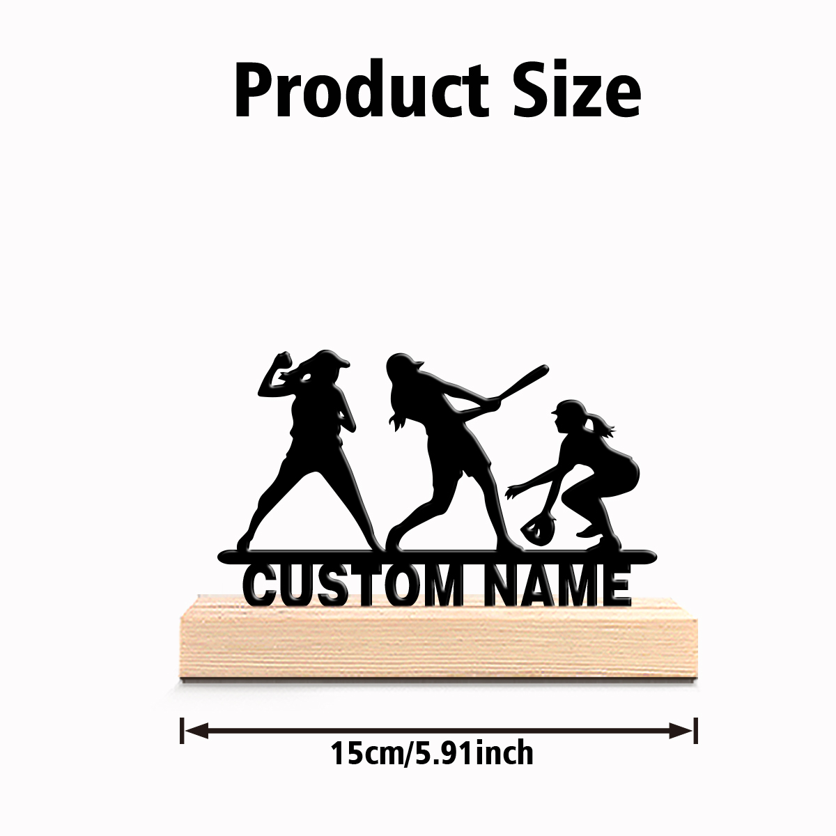 1pc Abstract baseball girl Cus - Art Craft Wood のレビューと価格