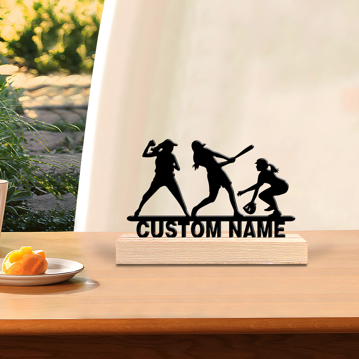 1pc Abstract baseball girl Cus - Art Craft Wood のレビューと価格