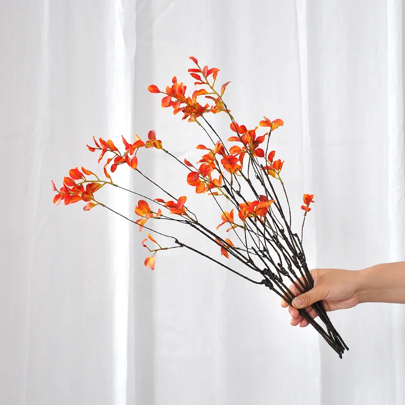 57cm Red Leaf Artificial Flowe - Art Craft Vase のレビューと価格