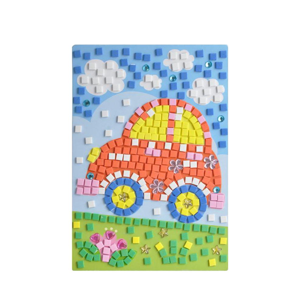 6Pcs DIY Mosaic Stickers for K - Art Craft For Kindergarten のレビューと価格