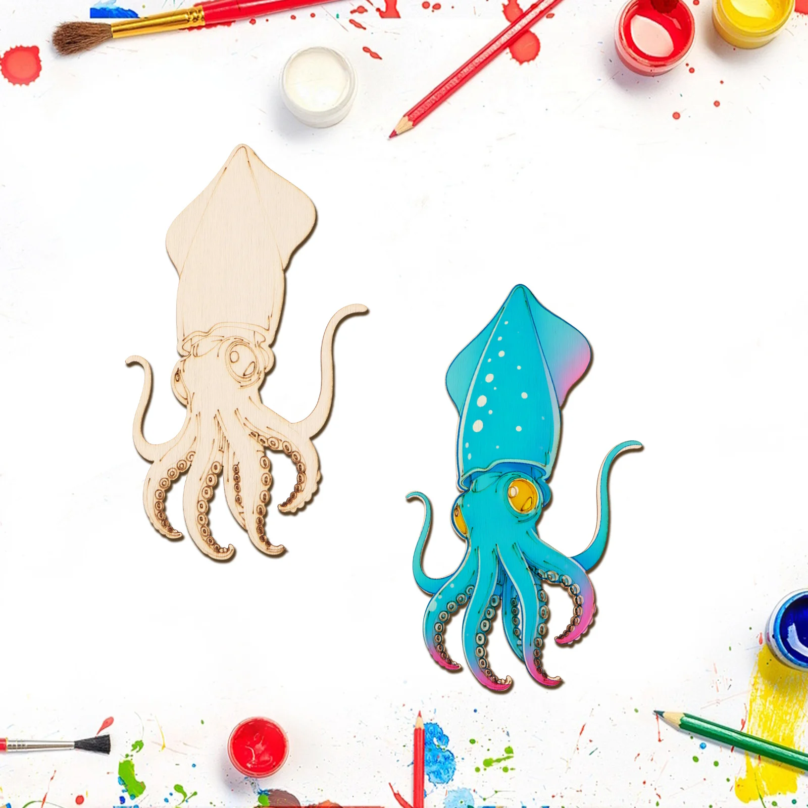 10pcs/set Unfinished Wood Craf - Art & Craft Supplies のレビューと価格