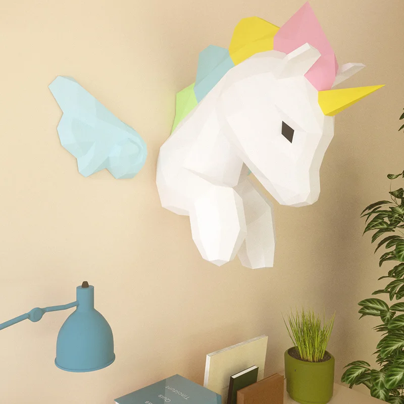 Rainbow Unicorn Animal Wall De - Art Craft Unicorn のレビューと価格