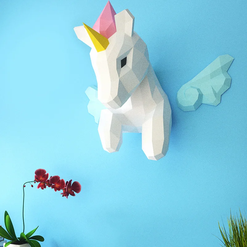 Rainbow Unicorn Animal Wall De - Art Craft Unicorn のレビューと価格