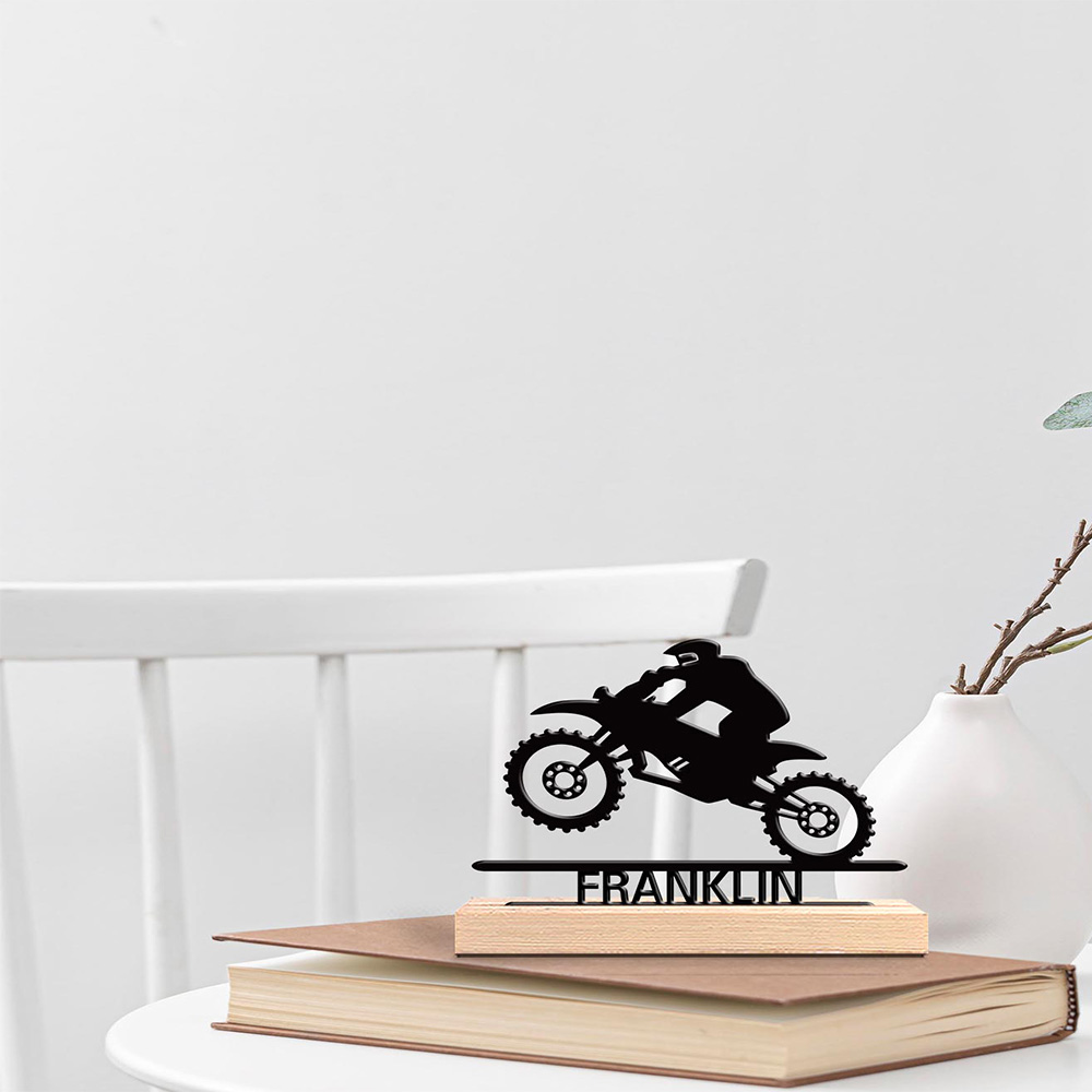 1pc Abstract Motorbike jumping - Art Craft Wood のレビューと価格