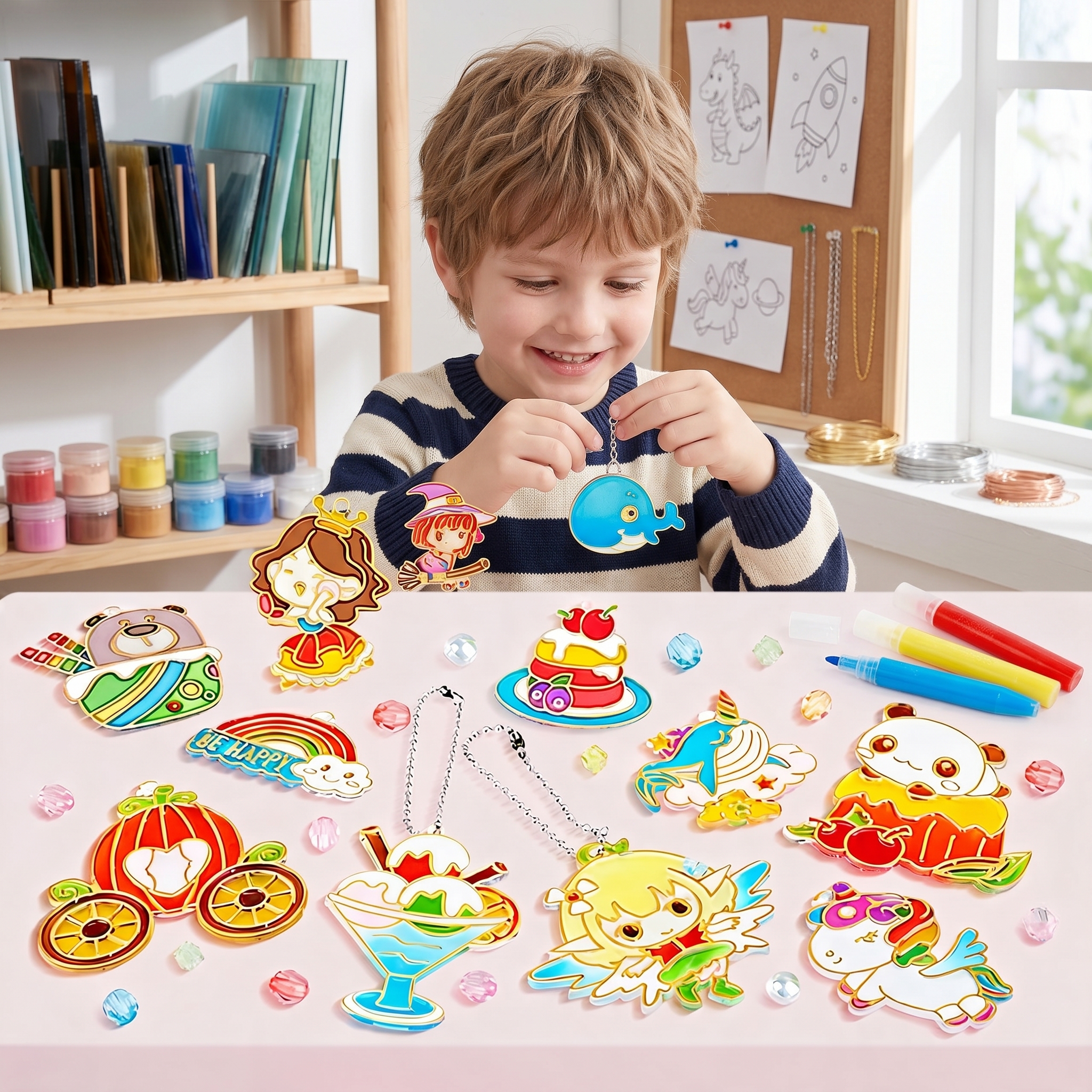 DIY Crystal Gel Painting Kit C - Art Craft 5 Year Old のレビューと価格