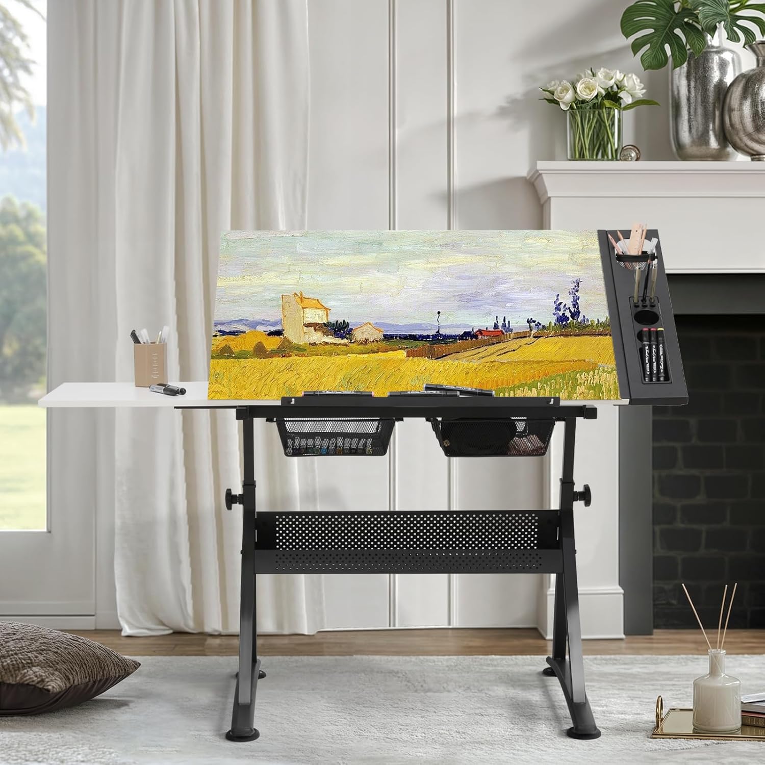 Adjustable Drafting Desk with  - Art & Craft Supplies のレビューと価格