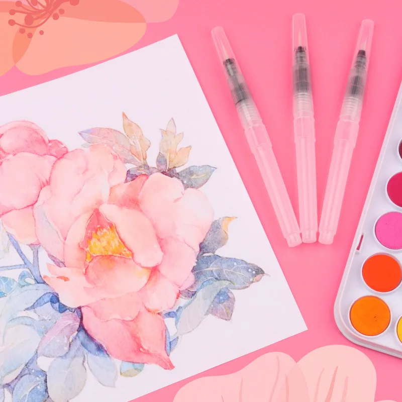 3/7pcs Watercolor Brush Pens W - Art Craft For 3 Year Old のレビューと価格