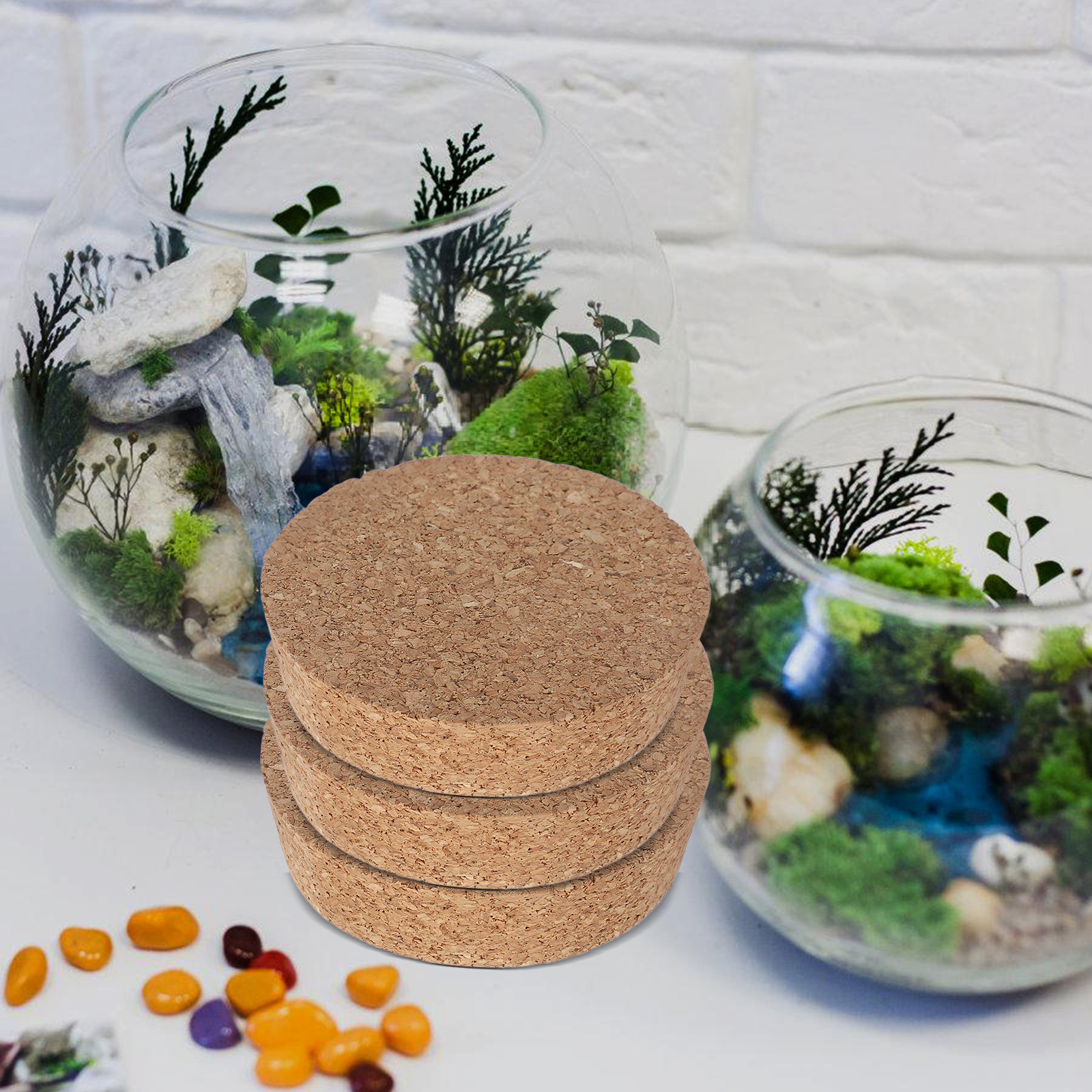 6 pcs Cork Lids For Glass Flow - Art Craft Vase のレビューと価格