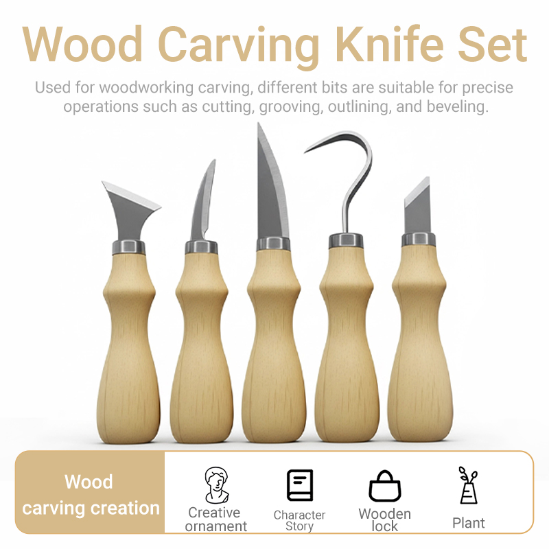 5pc Wood Carving Tools Set Oak - Art Craft Wood のレビューと価格