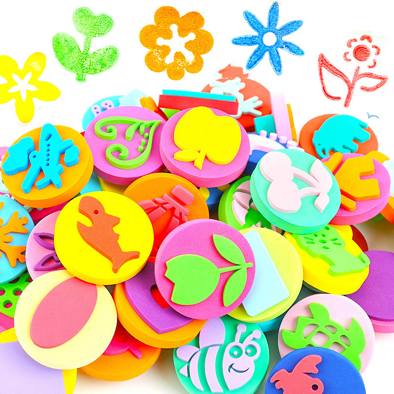 6Pcs/bag Foam Stamps for Paint - Art Craft For 3 Year Old のレビューと価格