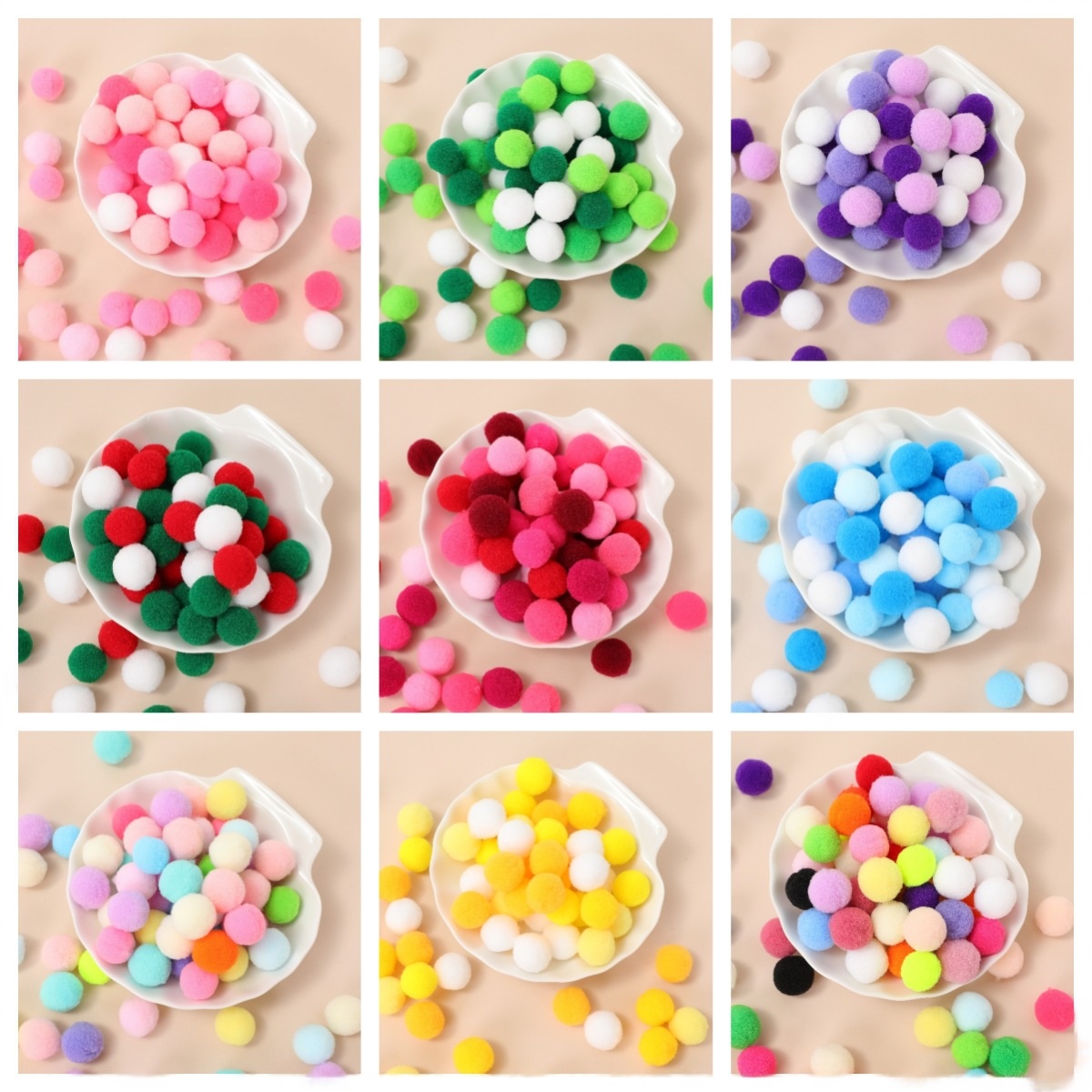  1000pcs/lot Pom Poms Craft F - Art Craft Earth Day のレビューと価格
