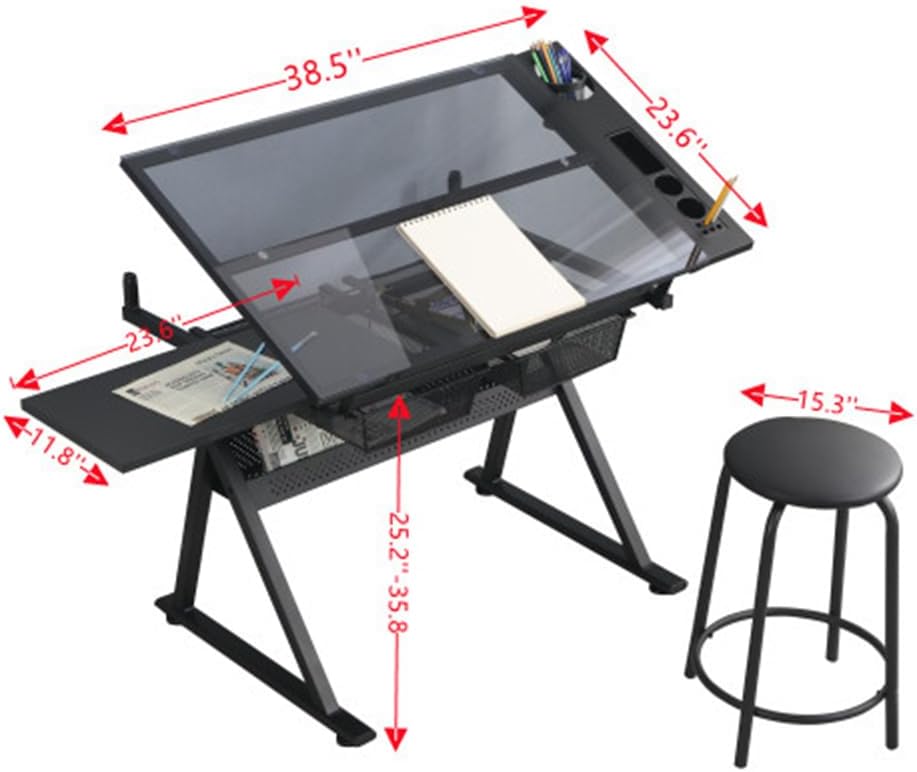 Table w/Stool, Height Adjustab - Art & Craft Supplies のレビューと価格