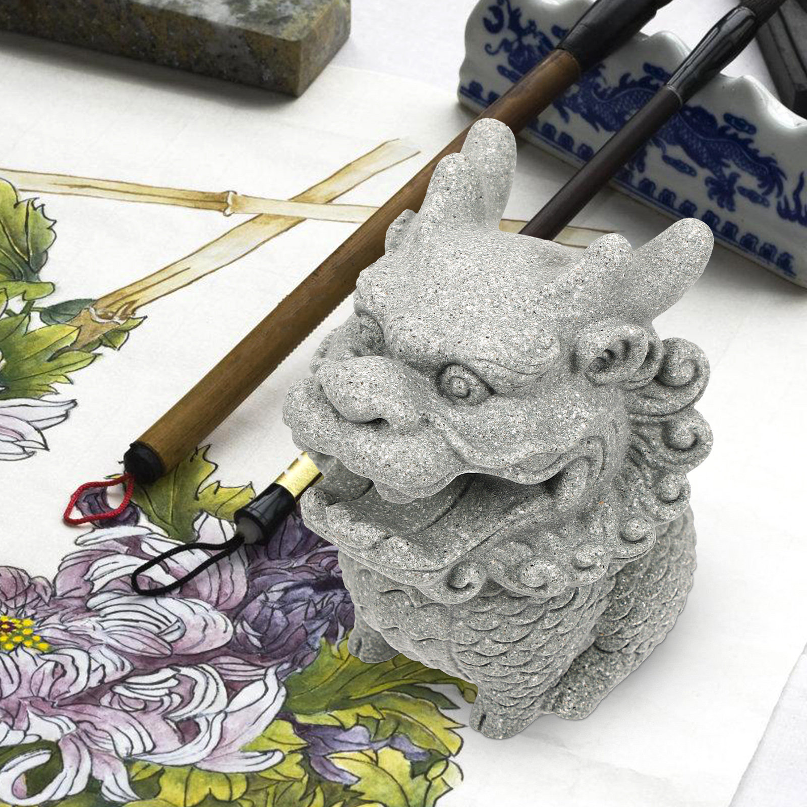 Stone Lion Paperweight Decorat - Art Craft Lion のレビューと価格