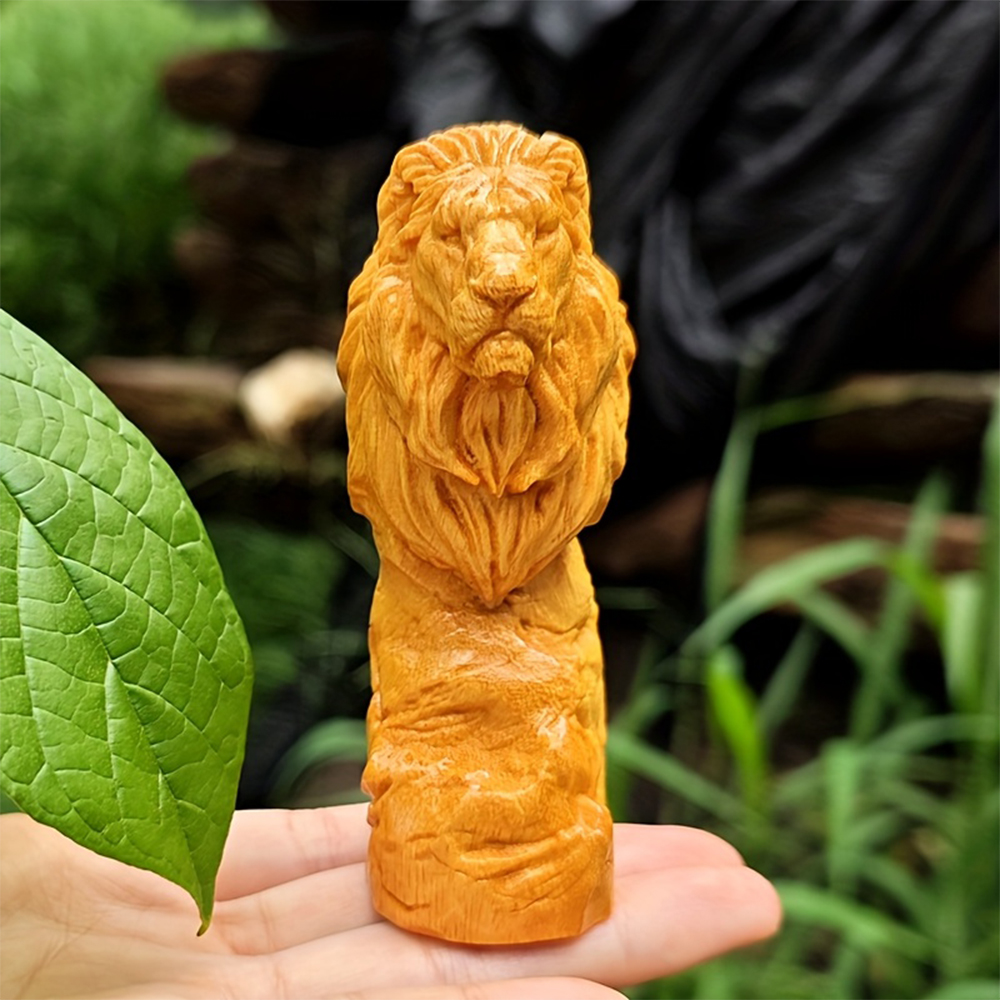 Forest-Style Wooden Lion Head  - Art Craft Lion のレビューと価格