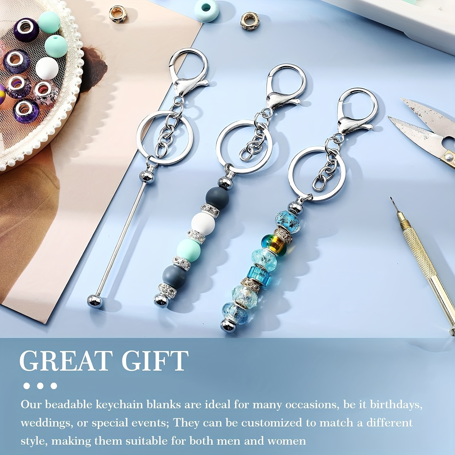 DIY Beaded Keychain Set Handma - Art Craft Gifts のレビューと価格