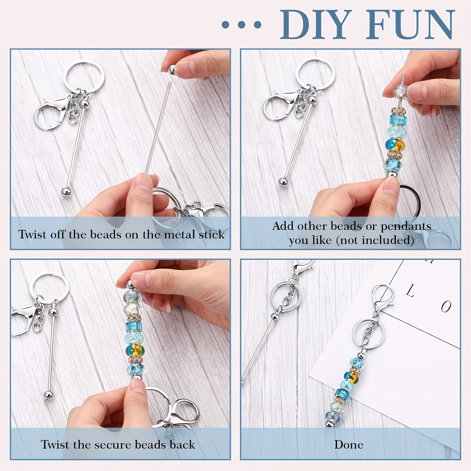 DIY Beaded Keychain Set Handma - Art Craft Gifts のレビューと価格