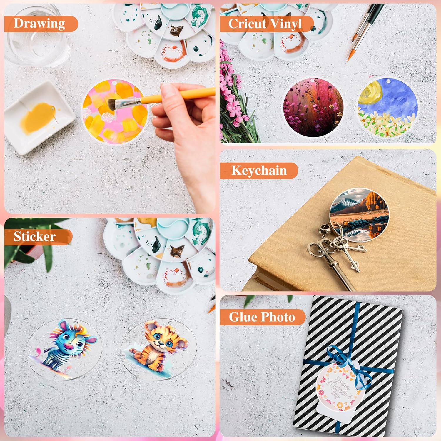 30 Pcs Clear Acrylic Circles 2 - Art Craft Gifts のレビューと価格