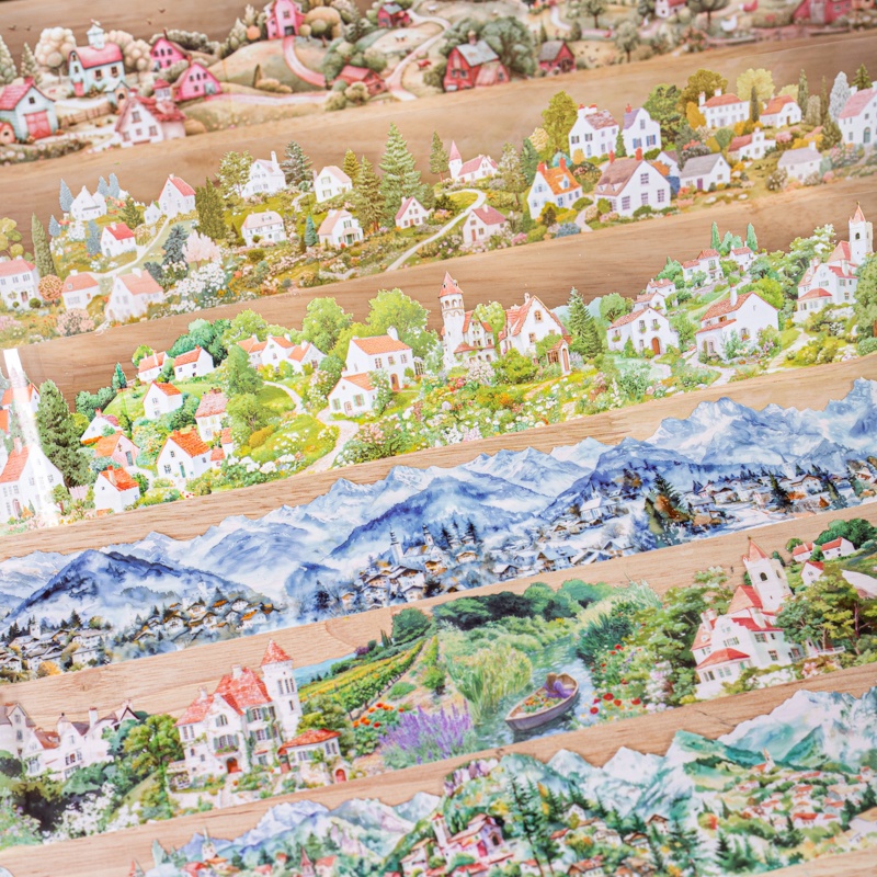 6 Rolls 6Cm×200Cm Village Them - Art Craft Notebook のレビューと価格