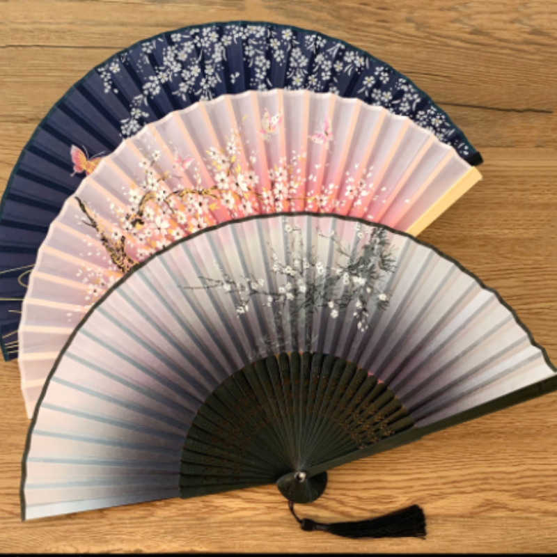 Retro Style Folding Fan Female - Art Craft And Cloth のレビューと価格