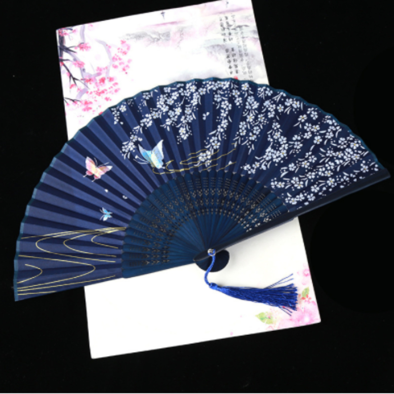 Retro Style Folding Fan Female - Art Craft And Cloth のレビューと価格