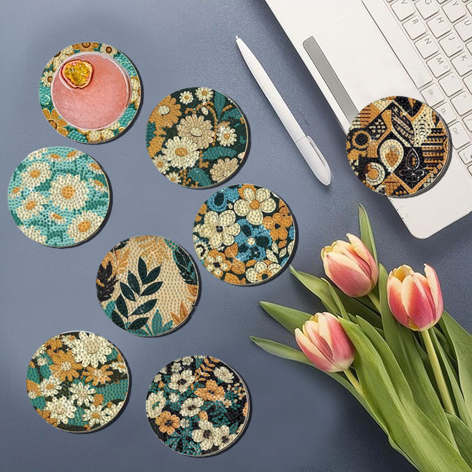 8 pieces DIY diamond Painting  - Art Craft Wood のレビューと価格