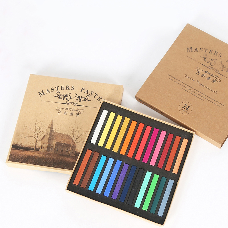 Crayons Soft Dry Pastel 12/24/ - Chalk Pastel Set のレビューと価格
