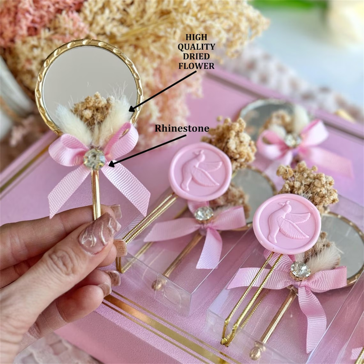 Heart Decoden Handheld Mirror: - Art Craft Earth Day のレビューと価格