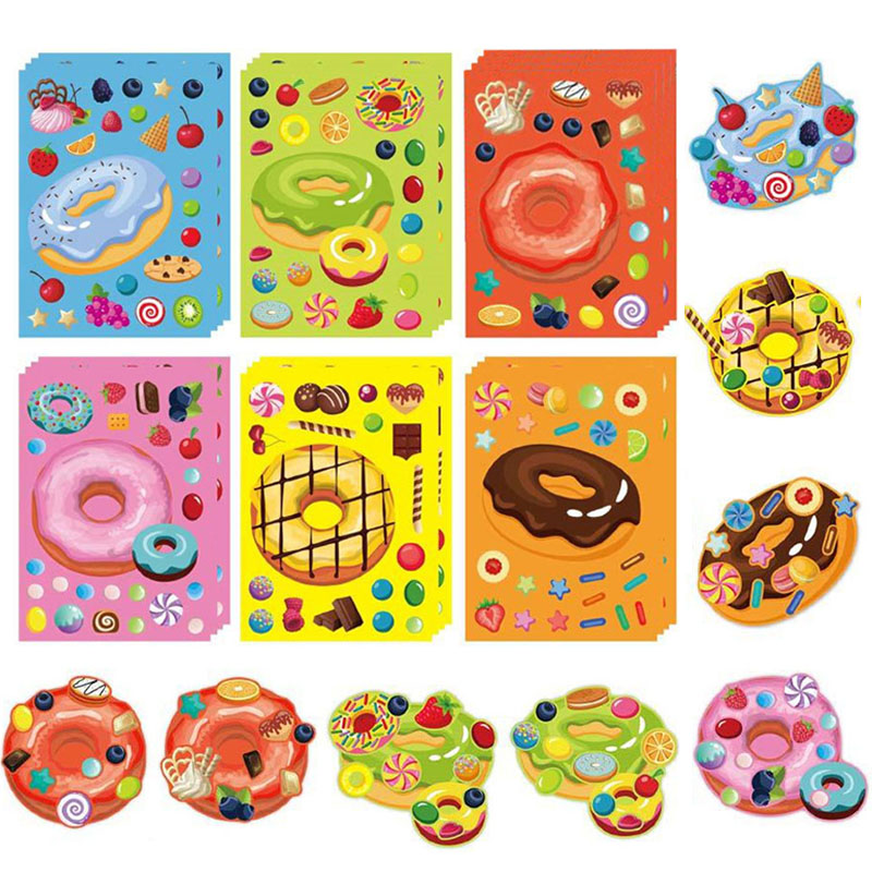 Make a Face Donut Stickers for - Art Craft 5 Year Old のレビューと価格